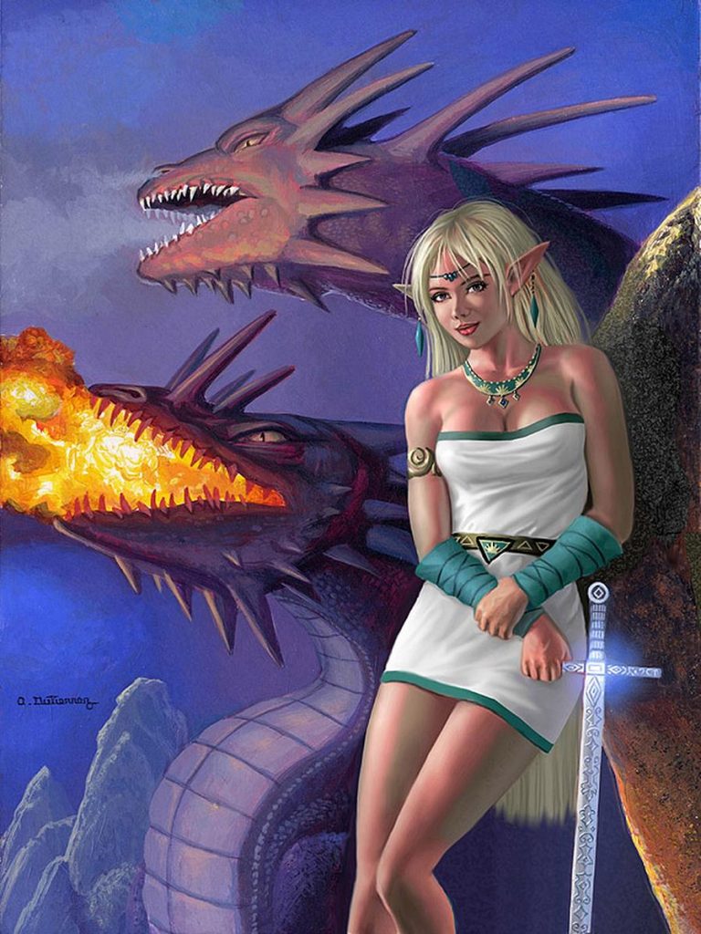 deedlit and dragons by Alan Gutierrez